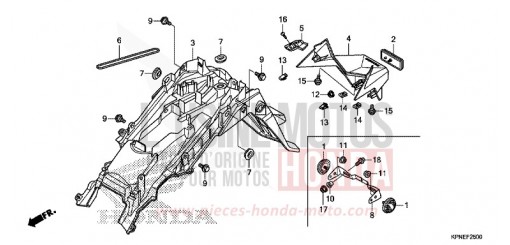 REAR FENDER GLR1251WHH de 2017